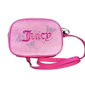 Juicy Couture Pink Butterfly Crossbody Bag